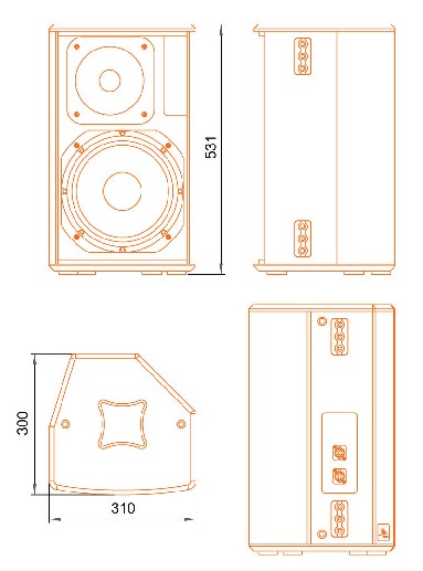 10寸喇叭箱体设计图